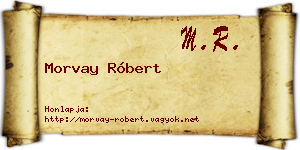 Morvay Róbert névjegykártya