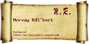 Morvay Róbert névjegykártya